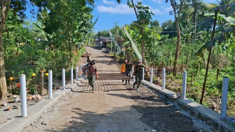 Pembangunan Sasaran Jembatan TMMD 125 Kodim 0825/Banyuwangi Sudah Terlihat di Siliragung