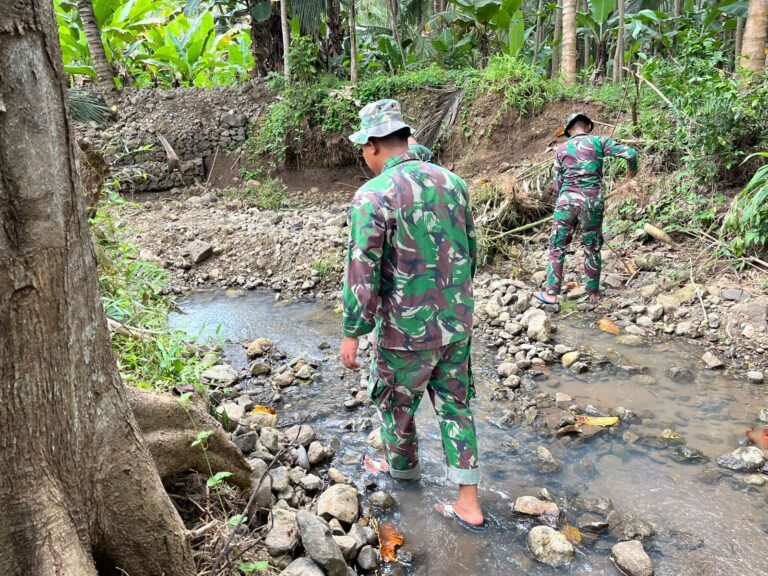 Satgas TMMD Yonarmed 8 Terus Kejar Target Normalisasi Sungai di Dusun Lebaksari