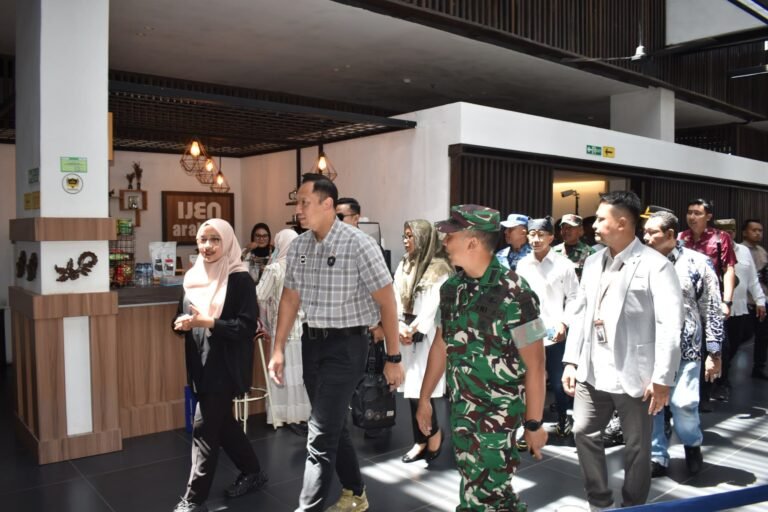 Dandim Banyuwangi Dampingi Menteri Infrastruktur dan Pembangunan Kewilayahan Tinjau Revitalisasi Pasar dan Inggrisan