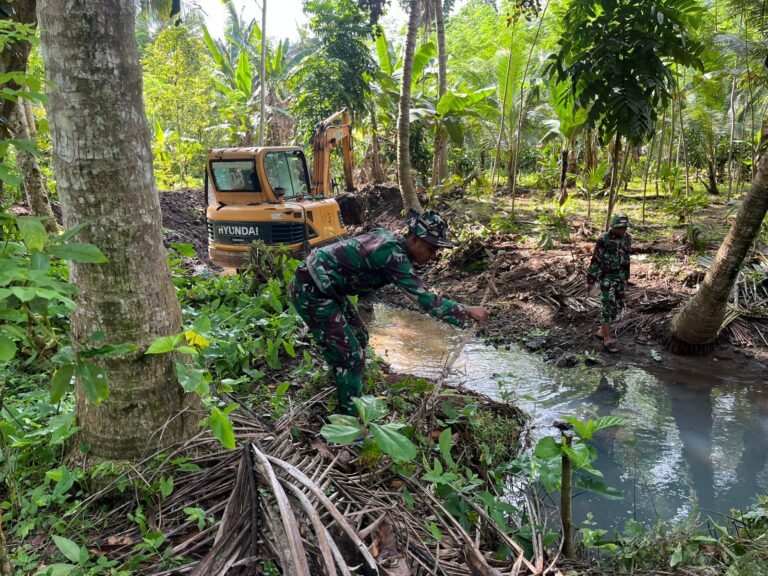 Satuan Tugas (Satgas) TNI Manunggal Membangun Desa (TMMD) ke-126 Kodim 0818/Malang-Batu Genjot Percepatan Pekerjaan Fisik Vital Di Desa Lebakharjo