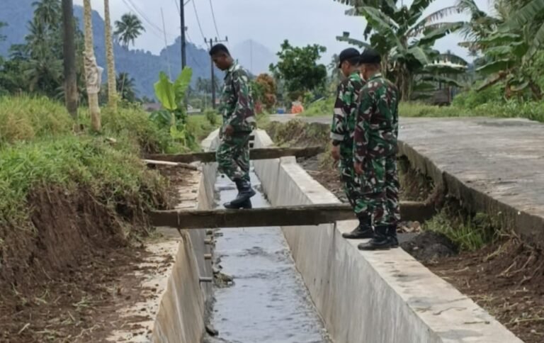 Haru di Lebakharjo, Pembangunan Irigasi TMMD 126 Resmi Selesai ‎